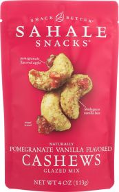 SAHALE SNACKS: Cashews with Pomegranate and Vanilla, 4 Oz