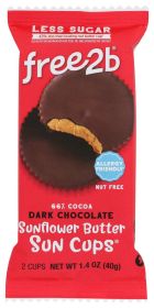 SUN CUPS: Sunflower Butter Cups Dark Chocolate 2 Cups, 1.5 Oz