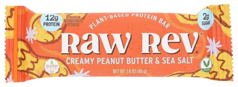 RAW REVOLUTION: Bar Creamy Peanut Butter & Sea Salt, 1.6 oz