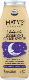 MATYS: Organic Cough Syrup Goodnight Children, 6 FO