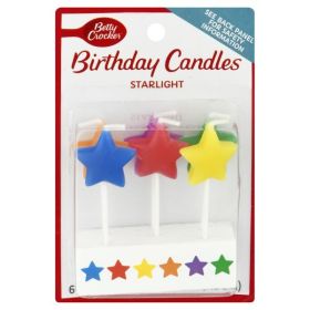 BETTY CROCKER: Star Light Birthday Candles, 6 pc