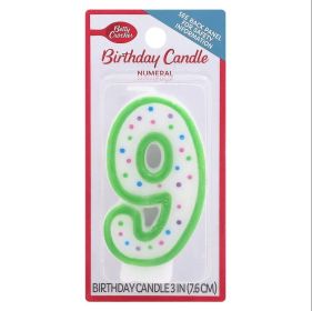 BETTY CROCKER: Birthday Candle Numeral 9, 1 ea