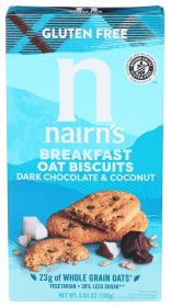 NAIRNS: Dark Chocolate and Coconut Breakfast Oat Biscuits, 5.64 oz