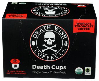 DEATH WISH COFFEE: Dark Roast Death Cups, 10 cp