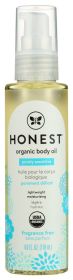 THE HONEST COMPANY: Organic Body Oil Fragrance Free, 4 oz