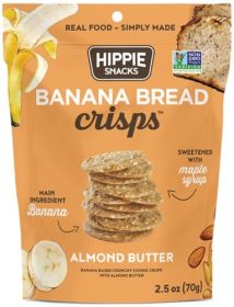 HIPPIE SNACKS: Almond Butter Banana Bread Crisps, 2.5 oz