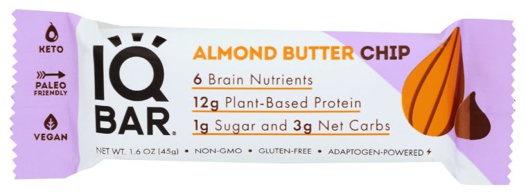 IQ BAR: Almond Butter Chip Bar, 1.6 oz