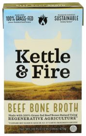 KETTLE AND FIRE: Regenerative Agriculture Beef Bone Broth, 16.9 oz