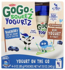 GOGO SQUEEZ: Yogurt Blueberry, 12 oz