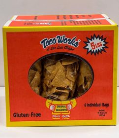 TACO WORKS: Chips Tortilla Original Box, 80 OZ