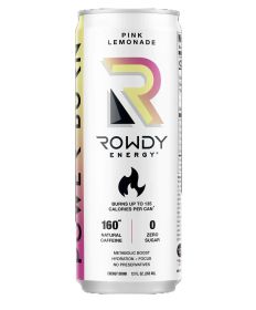 ROWDY ENERGY: Beverage Power Burn Pink Lemonade, 12 FO