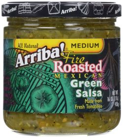 ARRIBA: Fire Roasted Mexican Green Salsa Medium, 16 oz