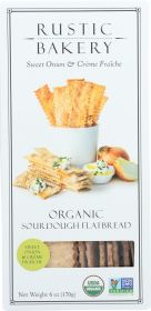 RUSTIC BAKERY: Sweet Onion & Creme Fraiche Organic Flatbread, 6 oz