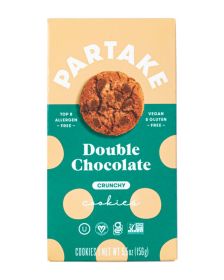 PARTAKE FOODS: Crunchy Double Chocolate Cookies, 5.5 oz