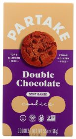 PARTAKE FOODS: Soft Baked Double Chocolate Cookies, 5.5 oz