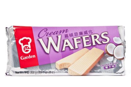 GARDEN: Wafers Coconut Cream, 7 OZ