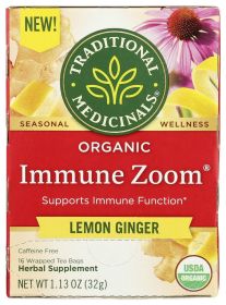 TRADITIONAL MEDICINALS: Tea Immune Zoom Lemon Gin, 16 bg