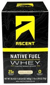 ASCENT: Whey Prtn Vanilla Bean 15Pk, 6 oz