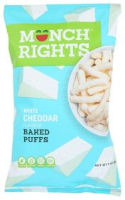 MUNCH RIGHTS: White Cheddar Baked Puffs, 3 oz