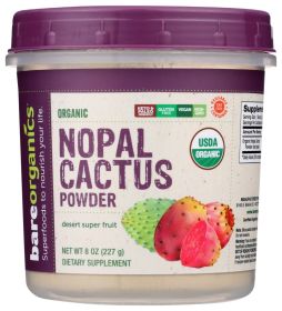 BAREORGANICS: Nopal Cactus Powder, 8 oz