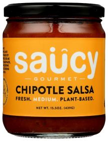 SAUCY GOURMET: Chipotle Salsa, 15.5 oz