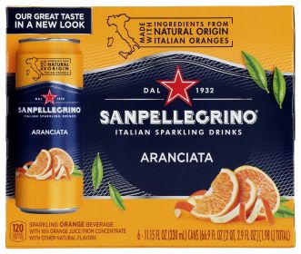 SAN PELLEGRINO: Aranciata Sparkling Drink 6pk, 66.9 FO