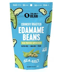 THE ONLY BEAN: Edamame Roasted Crunchy Sea Salt, 4 oz