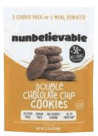 NUNBELIEVABLE: Cookies Dbl Chocolate, 2.26 oz