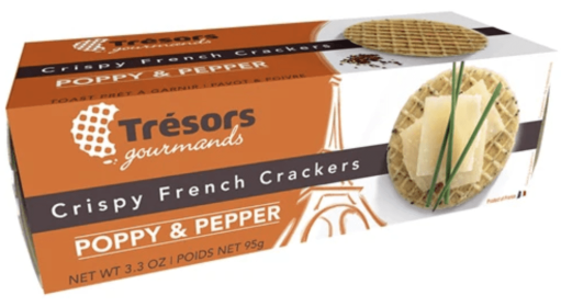 TRESORS: Crispy Poppy & Pepper Crackers, 3.3 OZ