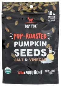 TOP FOX: Salt and Vinegar Pumpkin Seeds, 3.5 oz