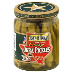 TALK O' TEXAS: Crisp Hot Okra Pickles, 16 oz