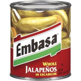 EMBASA: Whole Jalapeno Peppers In Escabeche, 26 oz