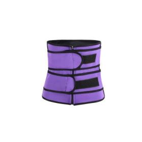 Sauna Sports Slimming Waist Belt (Color: Purple)